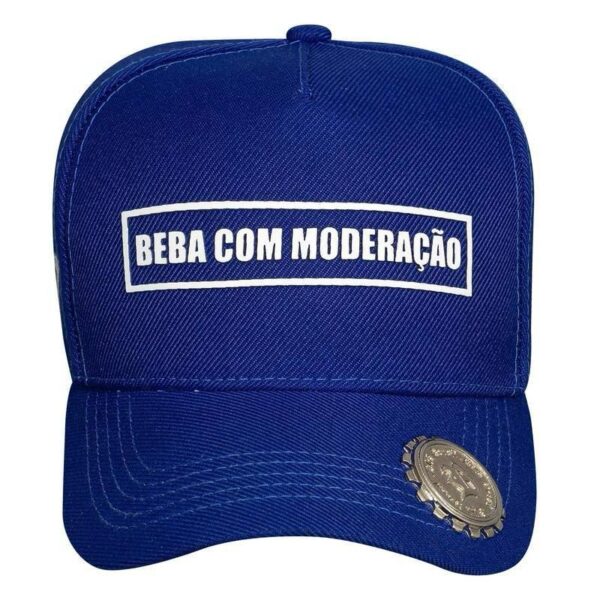 Boné Snapback Azul Abridor - Beba Com Moderação