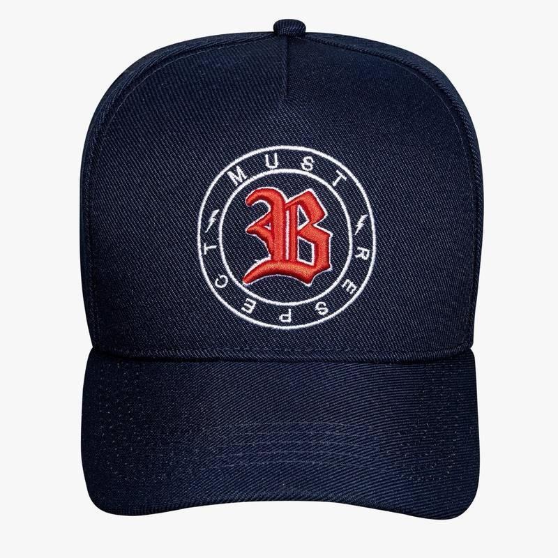66939e17-8384-4850-8e9d-9a44652875d8-2 Bone Snapback Must Respect Blue - Image 1