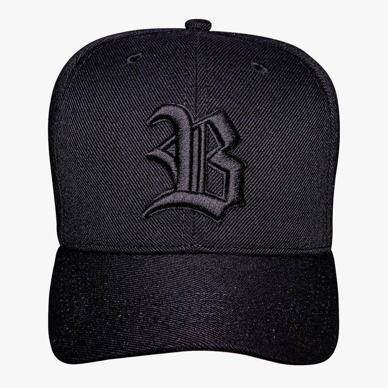 907-3 Bone Snapback Black to Red - Image 1