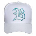 Boné Snapback Branco Holográfico Azul Wings 2.0
