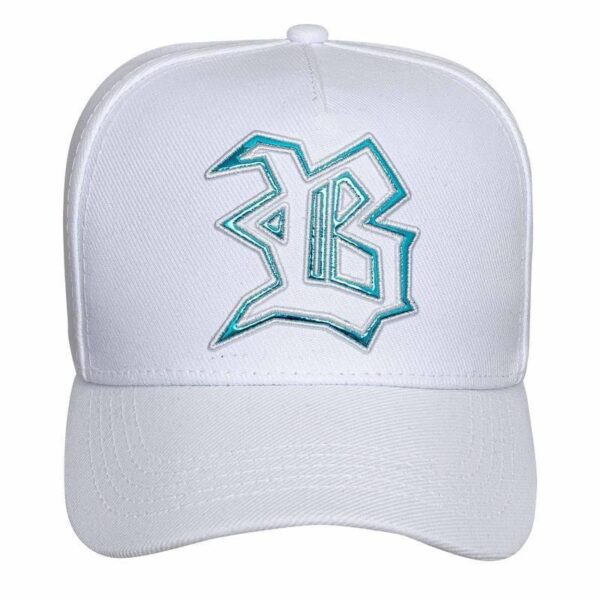 Boné Snapback Branco Holográfico Azul Wings 2.0