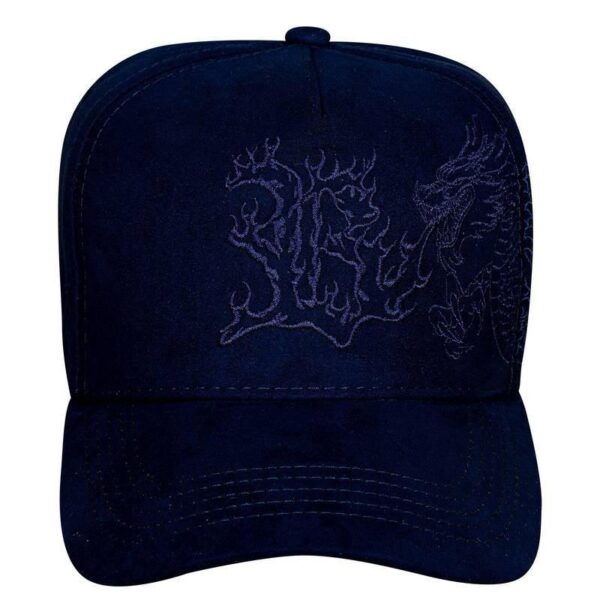 Boné Snapback Suede Azul Marinho Dragon Fire