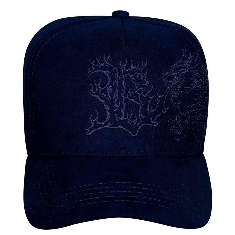 93827-1 Boné Snapback Suede Azul Marinho Dragon Fire - Image 1