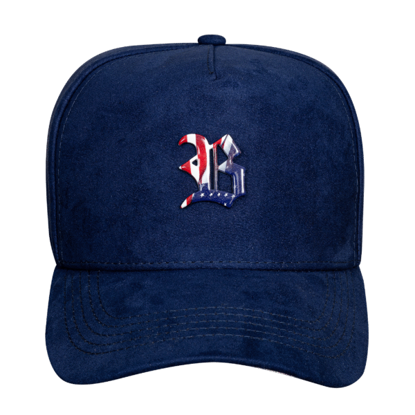 Bone Snapback Azul Marinho Suede USA