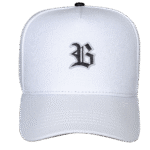 Boné Snapback Basic Branco Logo Preto