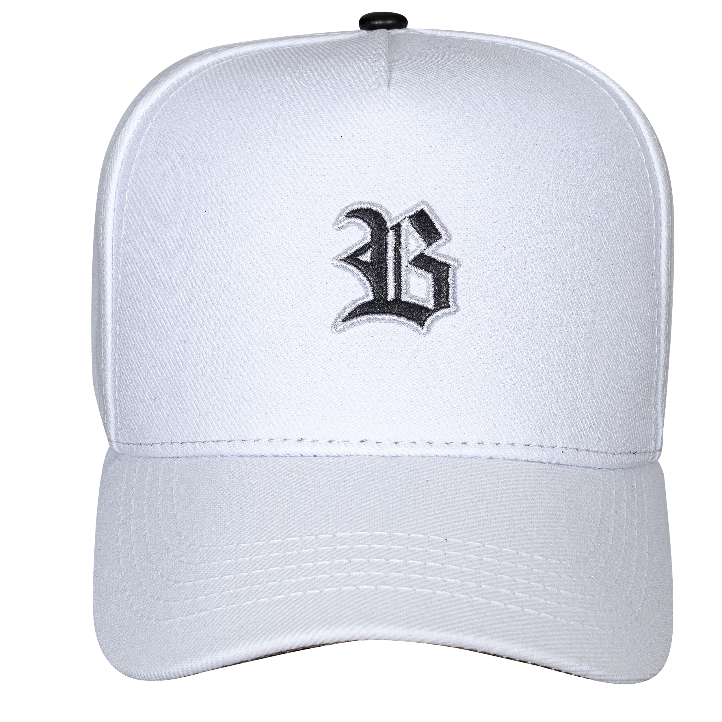 9977lp- snapback basic branco logo preto-1 Boné Snapback Basic Branco Logo Preto - Image 1