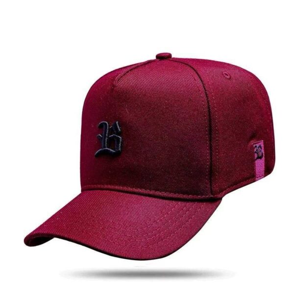 Boné Snapback Logo Basic Vinho Logo Preto