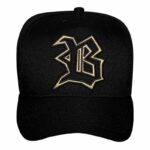 Bone Snapback Preto Holografico Gold Wings 2.0