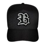 Boné SnapBack Preto Paint Cinza