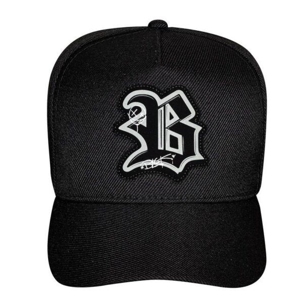 Boné SnapBack Preto Paint Cinza
