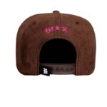 Boné SnapBack Marrom Suede Born Raised to Pink - Image 3