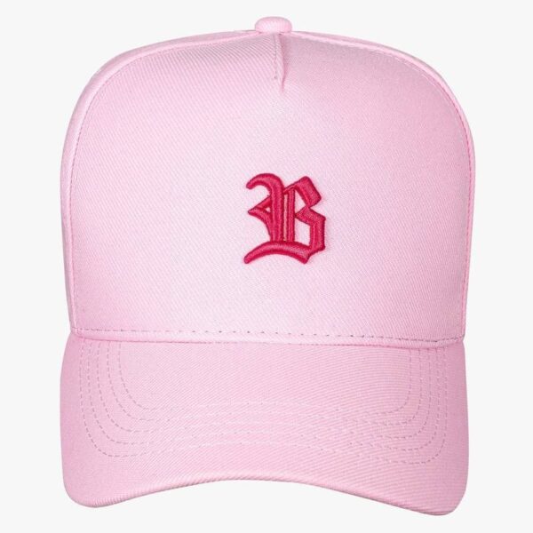 Boné Snapback Basic Rosa Bebê Contra Aba Pink