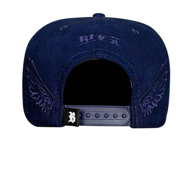 Boné Snapback New Wings Suede Azul Marinho