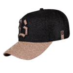 Bone Snapback Preto Aba 3d gold pink - Image 2