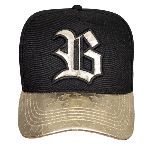Bone Snapback Preto Shine Star Gold