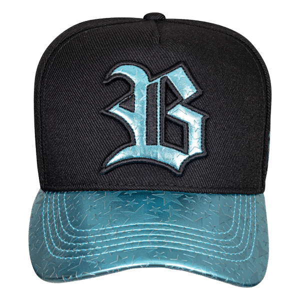 Bone Snapback Preto Star Shine Azul