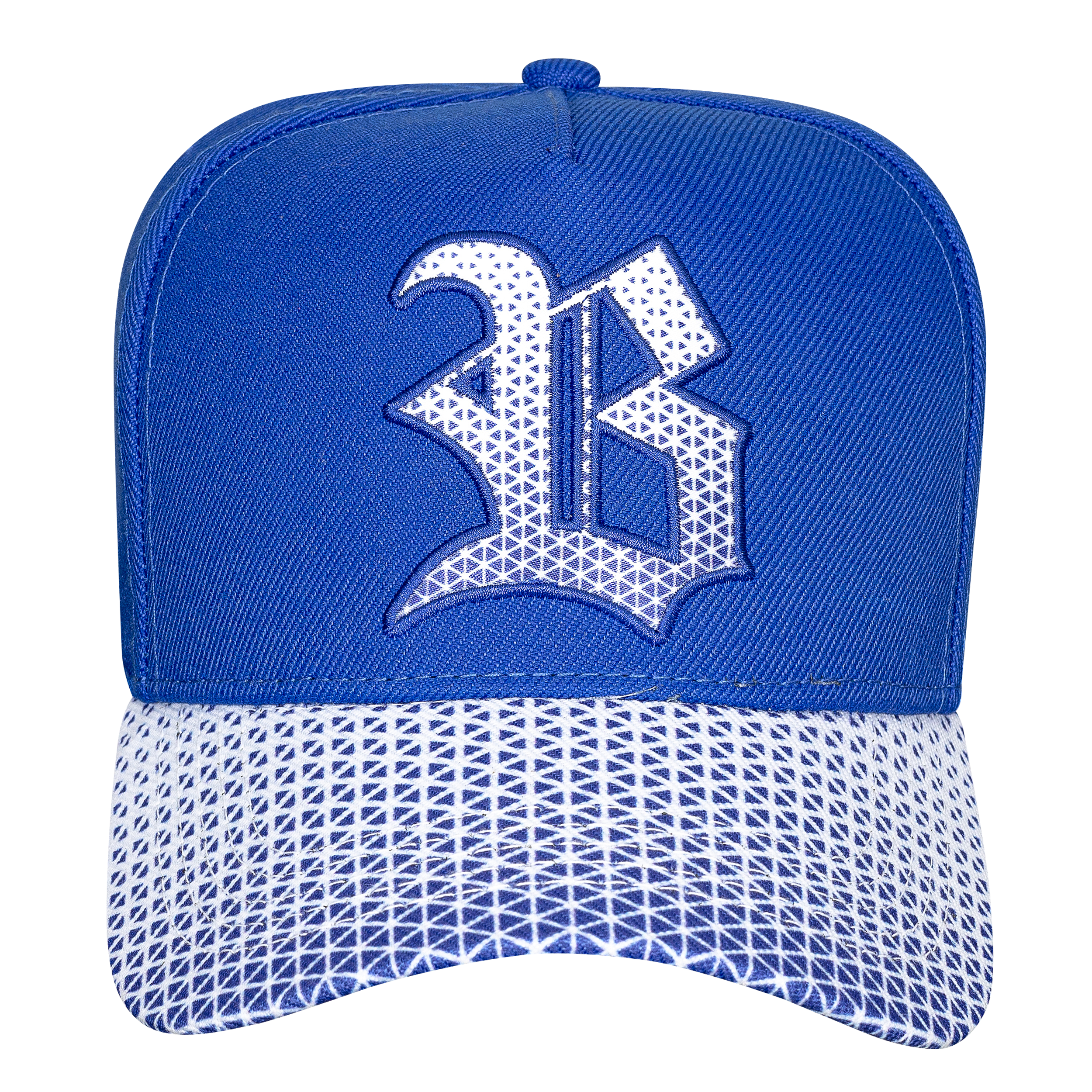 B02 Bone Snapback Blue and White - Image 1