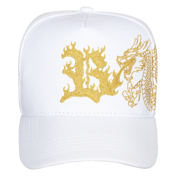 Bone Snapback Golden Dragon Branco