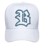 Bone Snapback white Stitched Blue