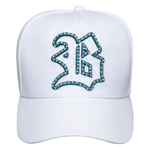Bone Snapback white Stitched Blue